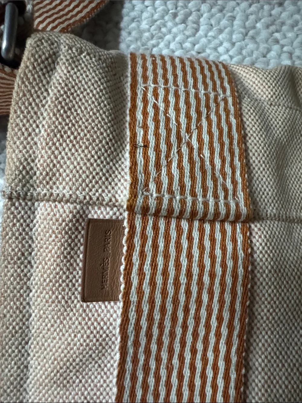 Hermes Crossbody Messenger Bag in Tan